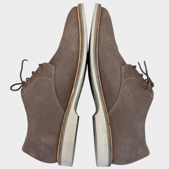 Clarks Artisan Mens Size 11 Suede Oxford Dress Shoes Laced Up Brown Classic - Picture 7 of 12